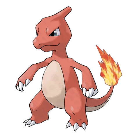 Charmeleon. Charmeleon mercilessly destroys its foes using its sharp claws. If it encounters a strong foe, it turns aggressive. In this excited state, the flame at the tip of its tail flares with a bluish white color.